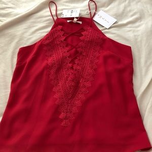 WAYF pinkish red tank top